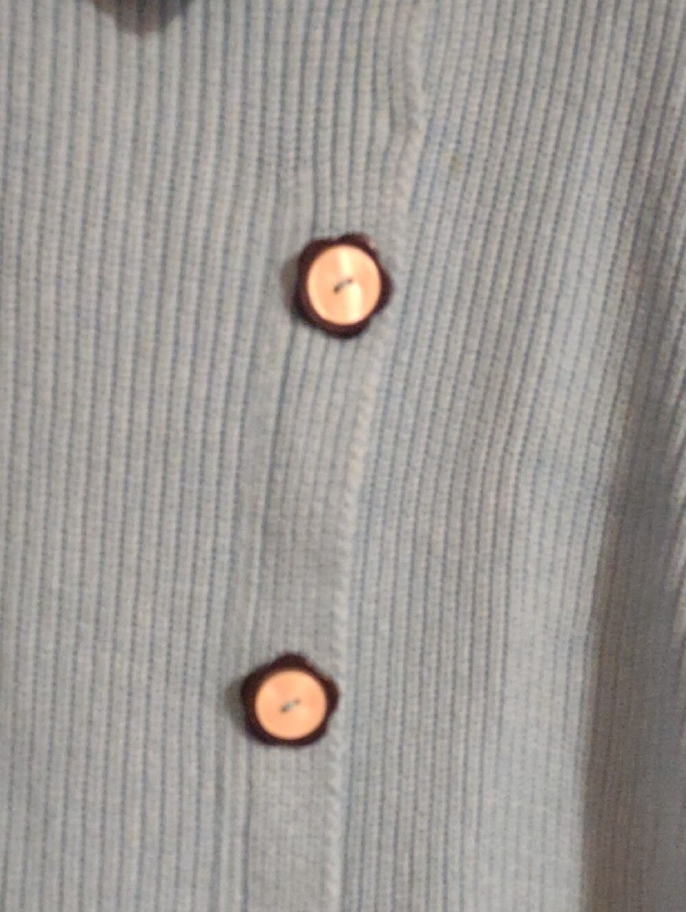 Willow Light Blue Ribbed Button-Front Cardigan - Picture 4 of 9